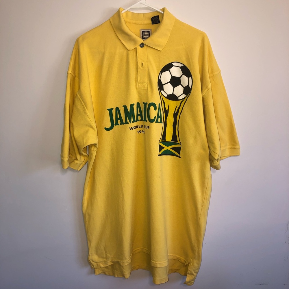 Vintage 1998 WORLD CUP Jamaica Polo Shirt Soccer